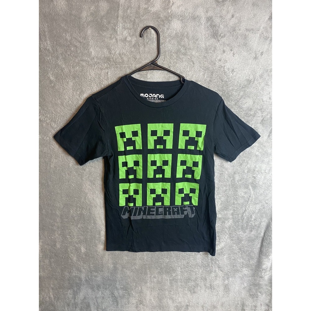 Mojang Studios Youth Large Minecraft Creeper Black T-Shirt